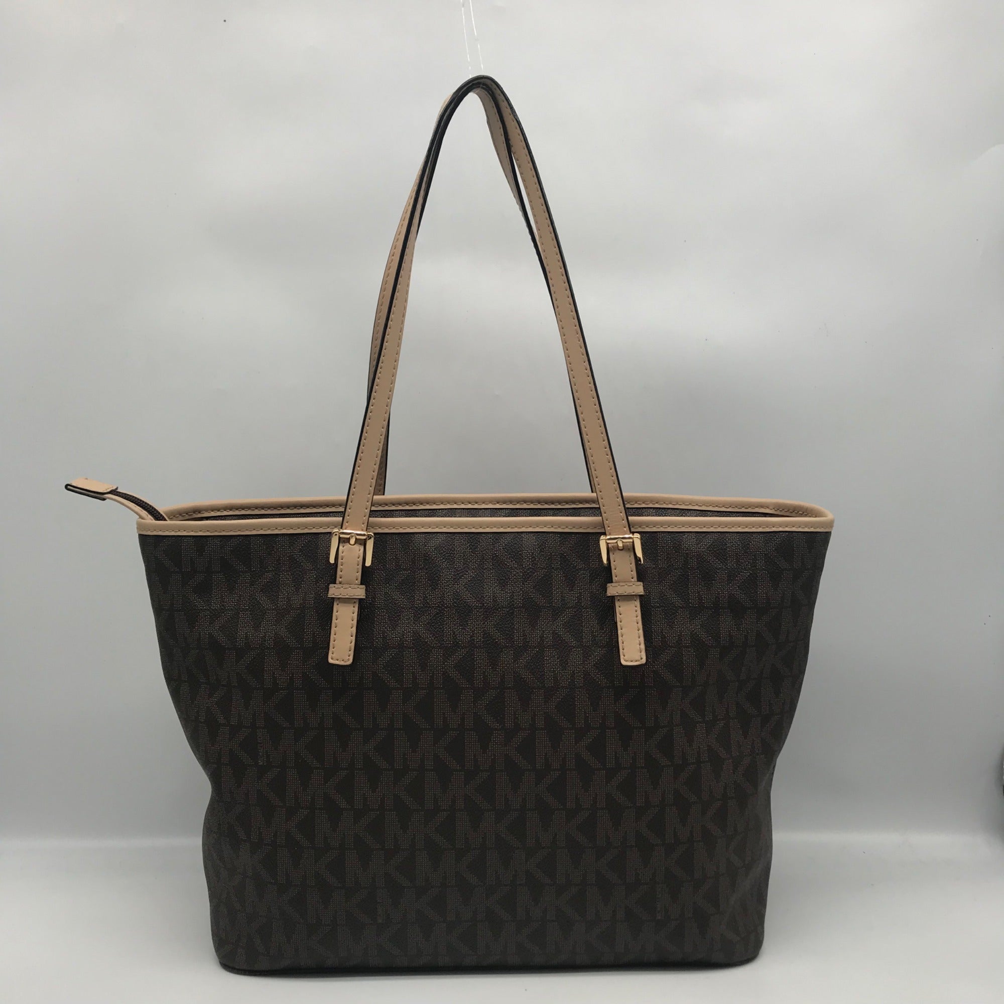 Michael Kors Jet Set Signature Coated Canvas Tote