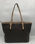 Michael Kors Jet Set Signature Coated Canvas Tote