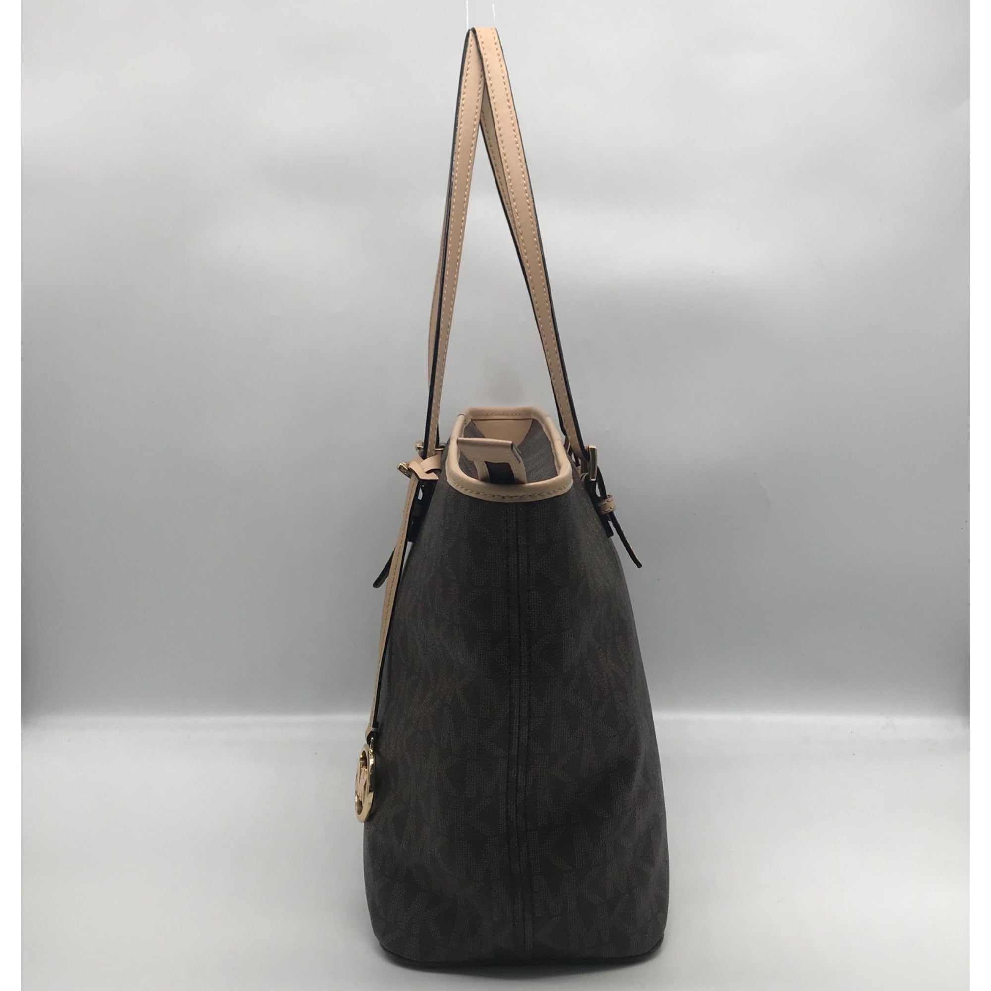 Michael Kors Jet Set Signature Coated Canvas Tote