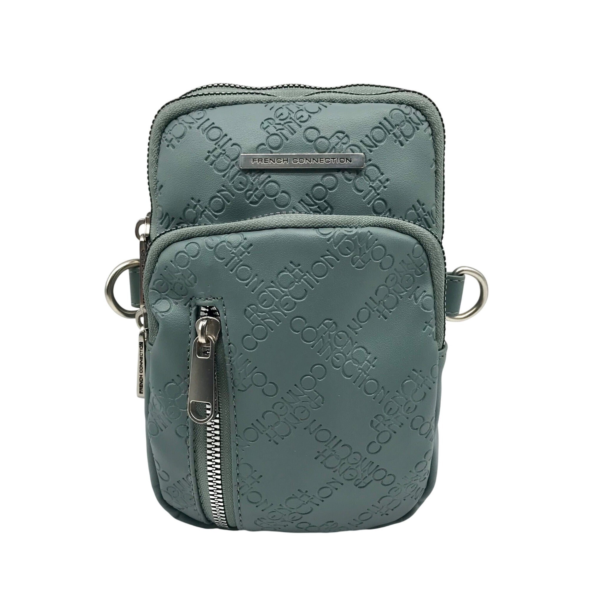 French Connection Light Blue Multi Pocket Crossbody Bag