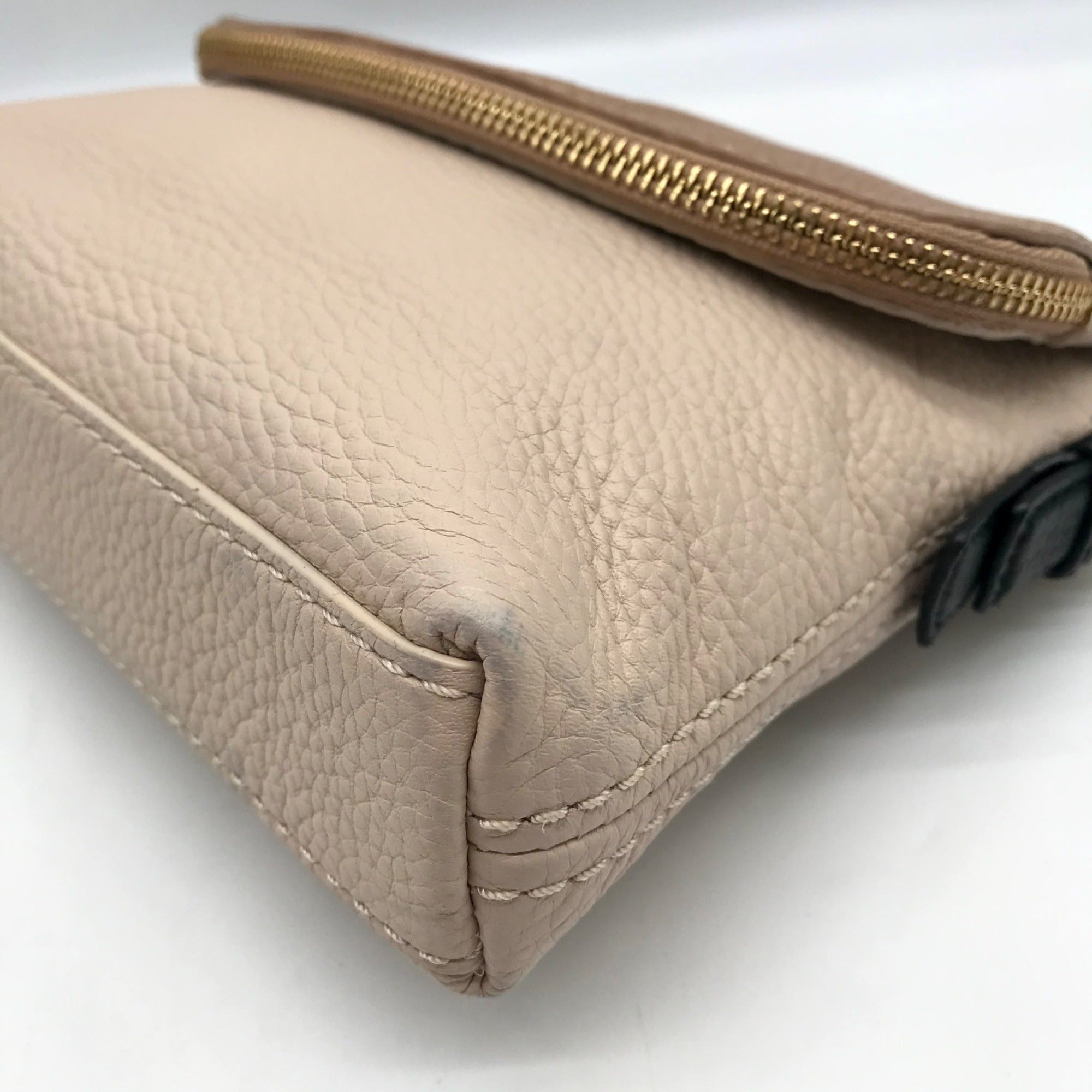 Kate Spade Light Pink And Beige Pebbled Leather Harlyn Jackson Street Crossbody