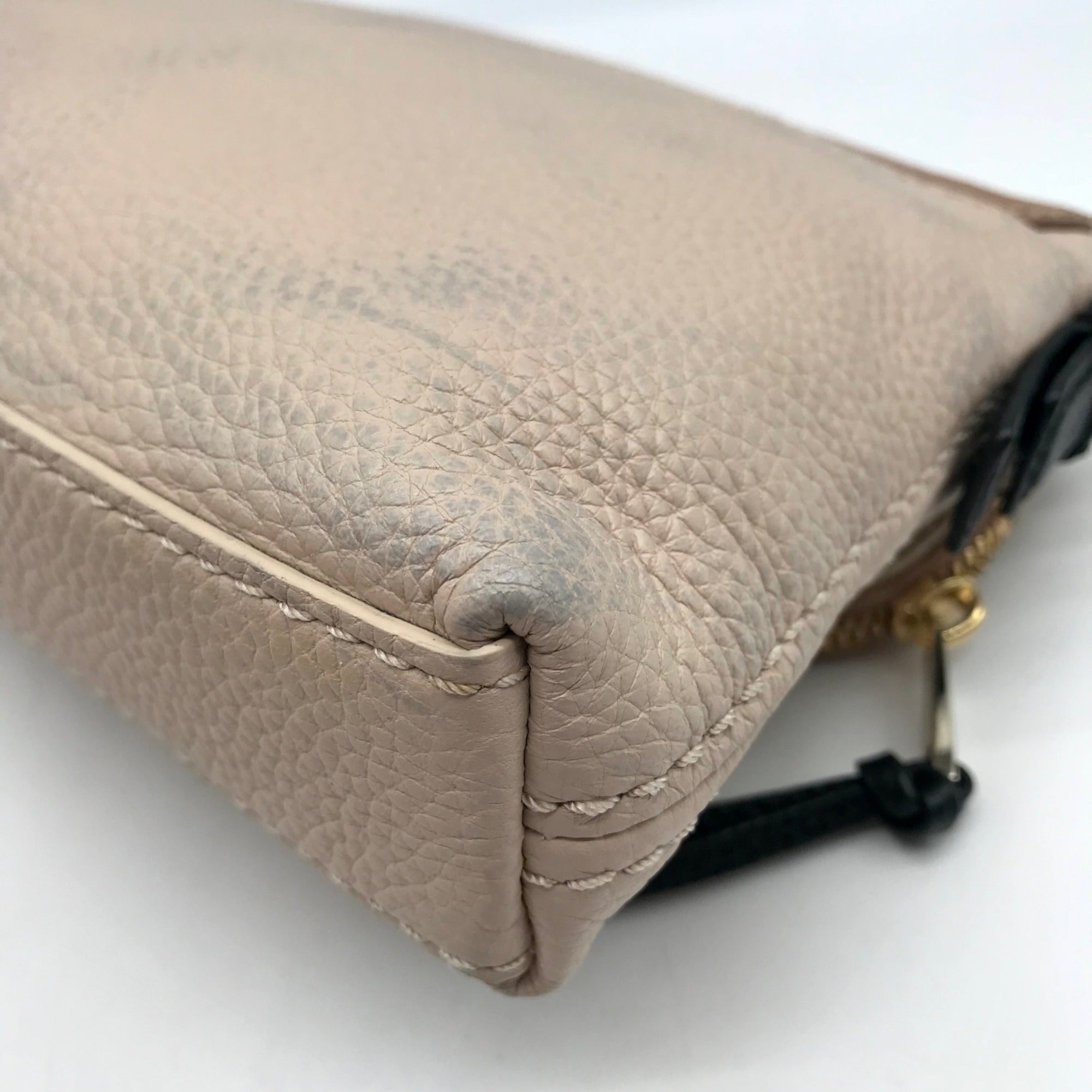 Kate Spade Light Pink And Beige Pebbled Leather Harlyn Jackson Street Crossbody