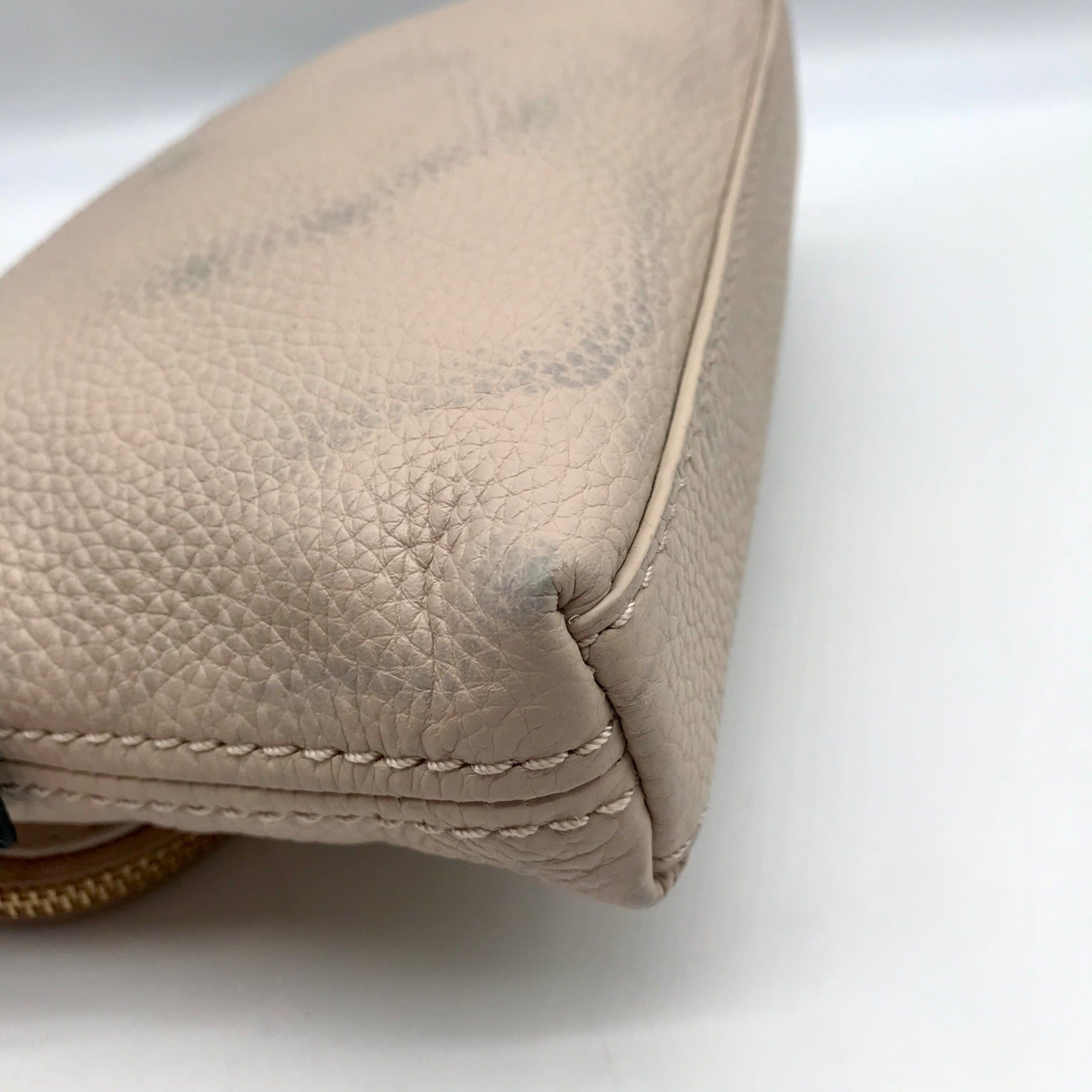 Kate Spade Light Pink And Beige Pebbled Leather Harlyn Jackson Street Crossbody