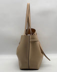 Michael Kors Taupe Pebbled Leather Emilia Large East West Tote Bag
