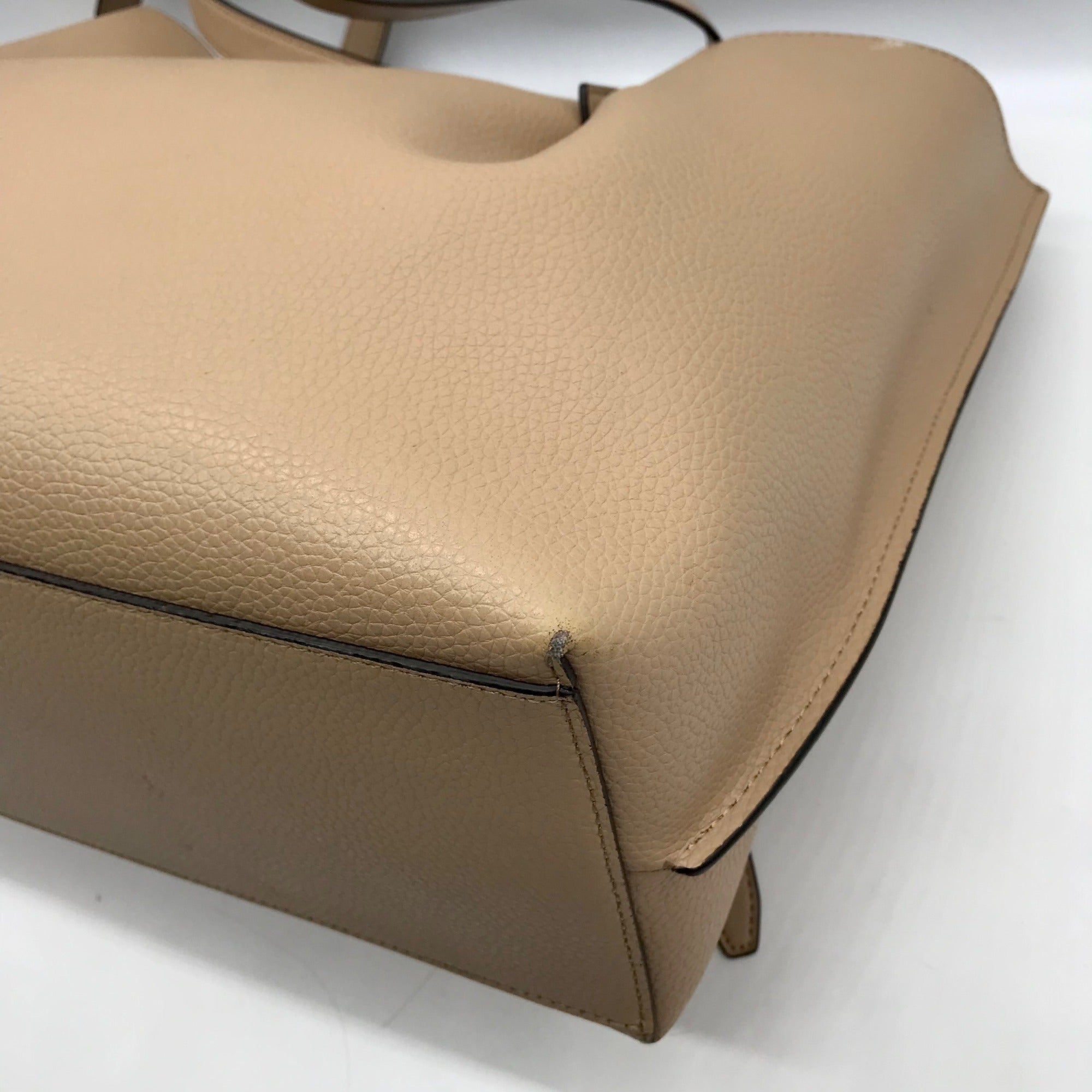 Michael Kors Taupe Pebbled Leather Emilia Large East West Tote Bag