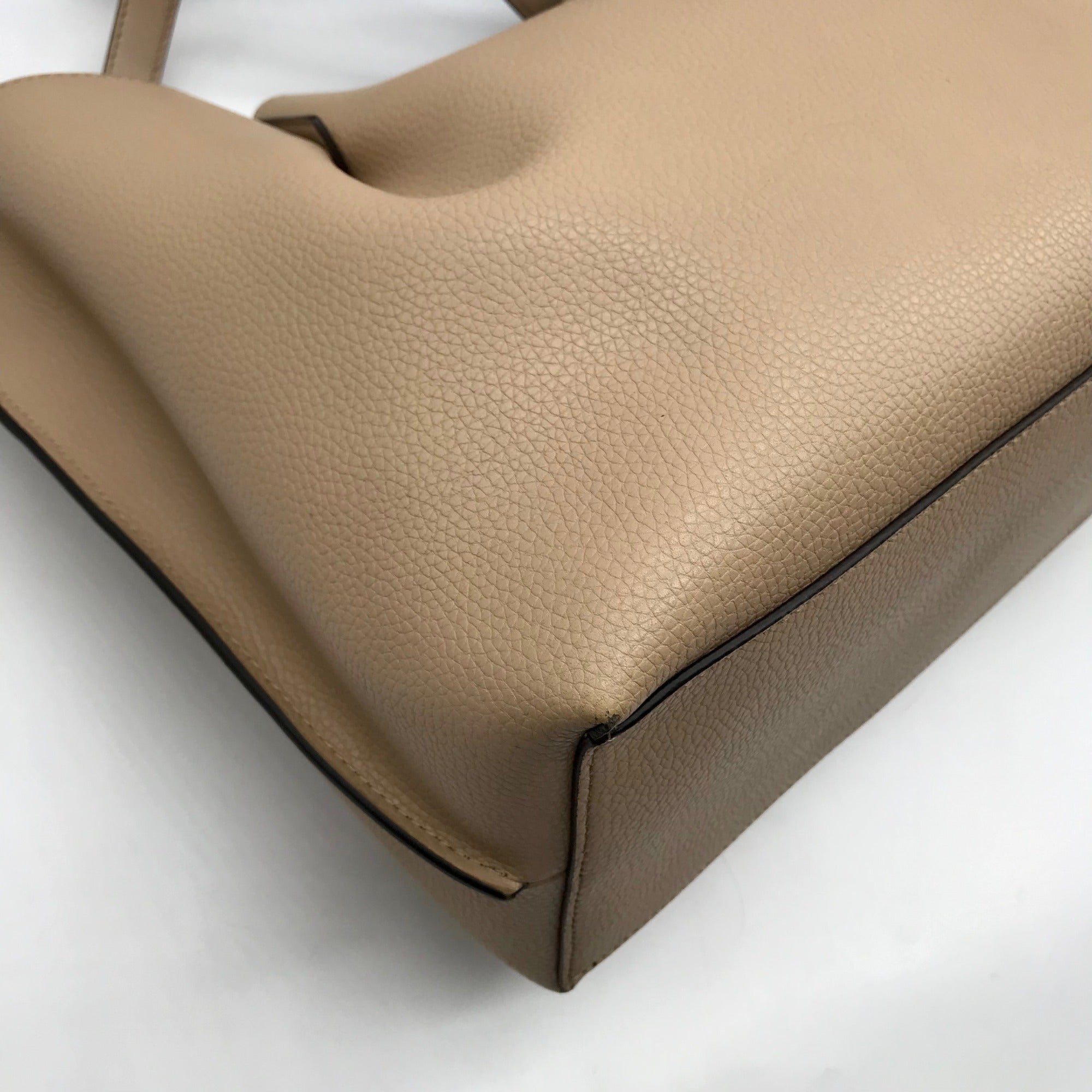 Michael Kors Taupe Pebbled Leather Emilia Large East West Tote Bag