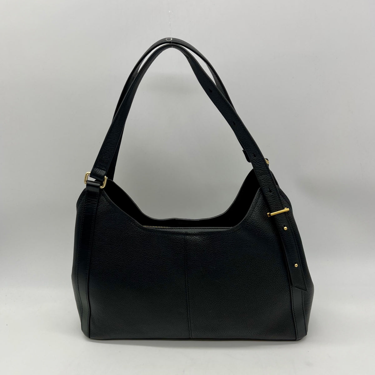 Giani Bernini Black Pebble Leather Tulip Large Tote