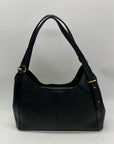 Giani Bernini Black Pebble Leather Tulip Large Tote