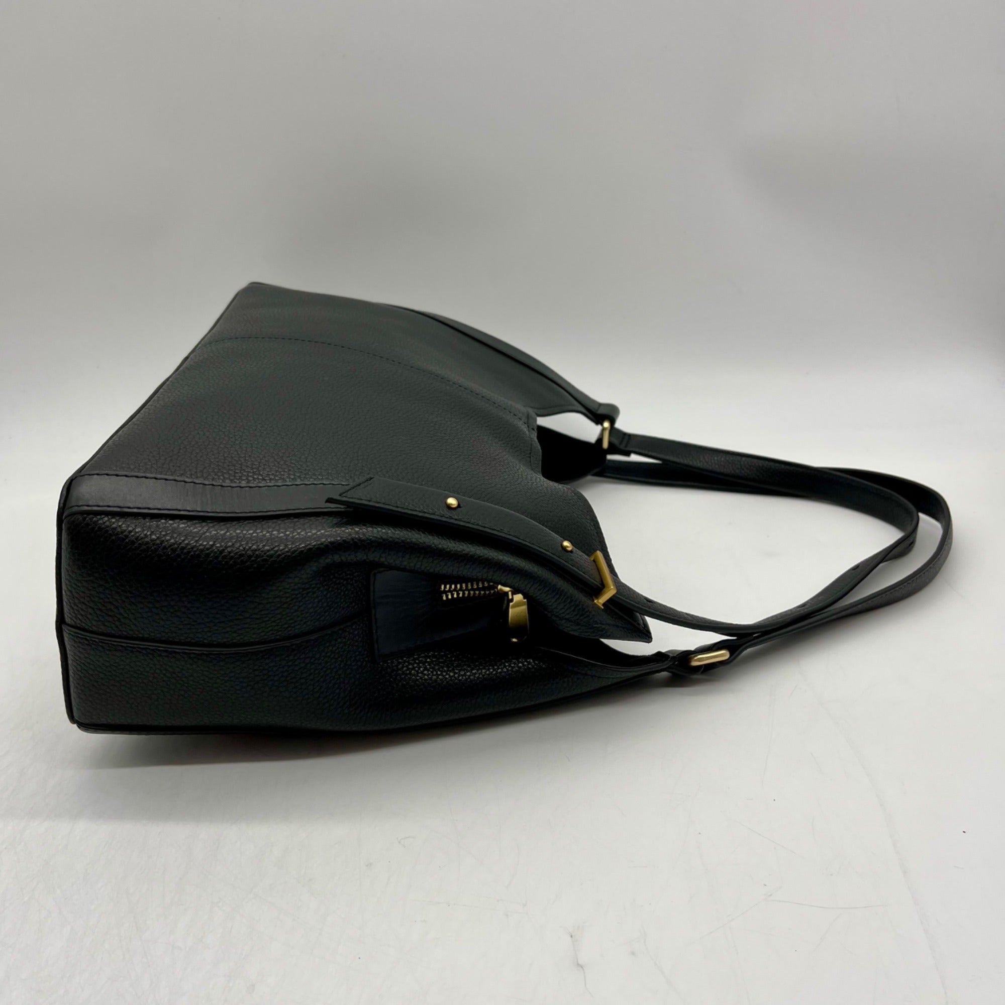 Giani Bernini Black Pebble Leather Tulip Large Tote