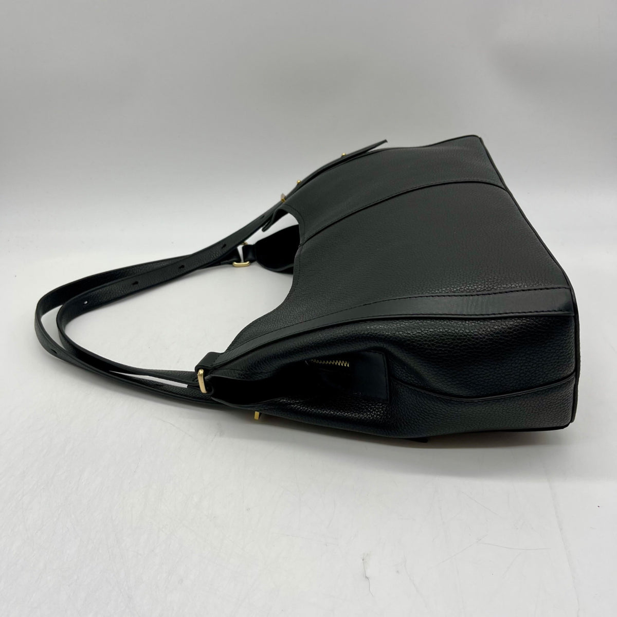 Giani Bernini Black Pebble Leather Tulip Large Tote