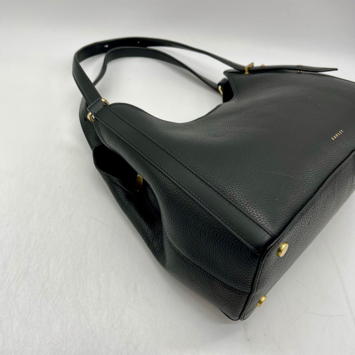 Giani Bernini Black Pebble Leather Tulip Large Tote