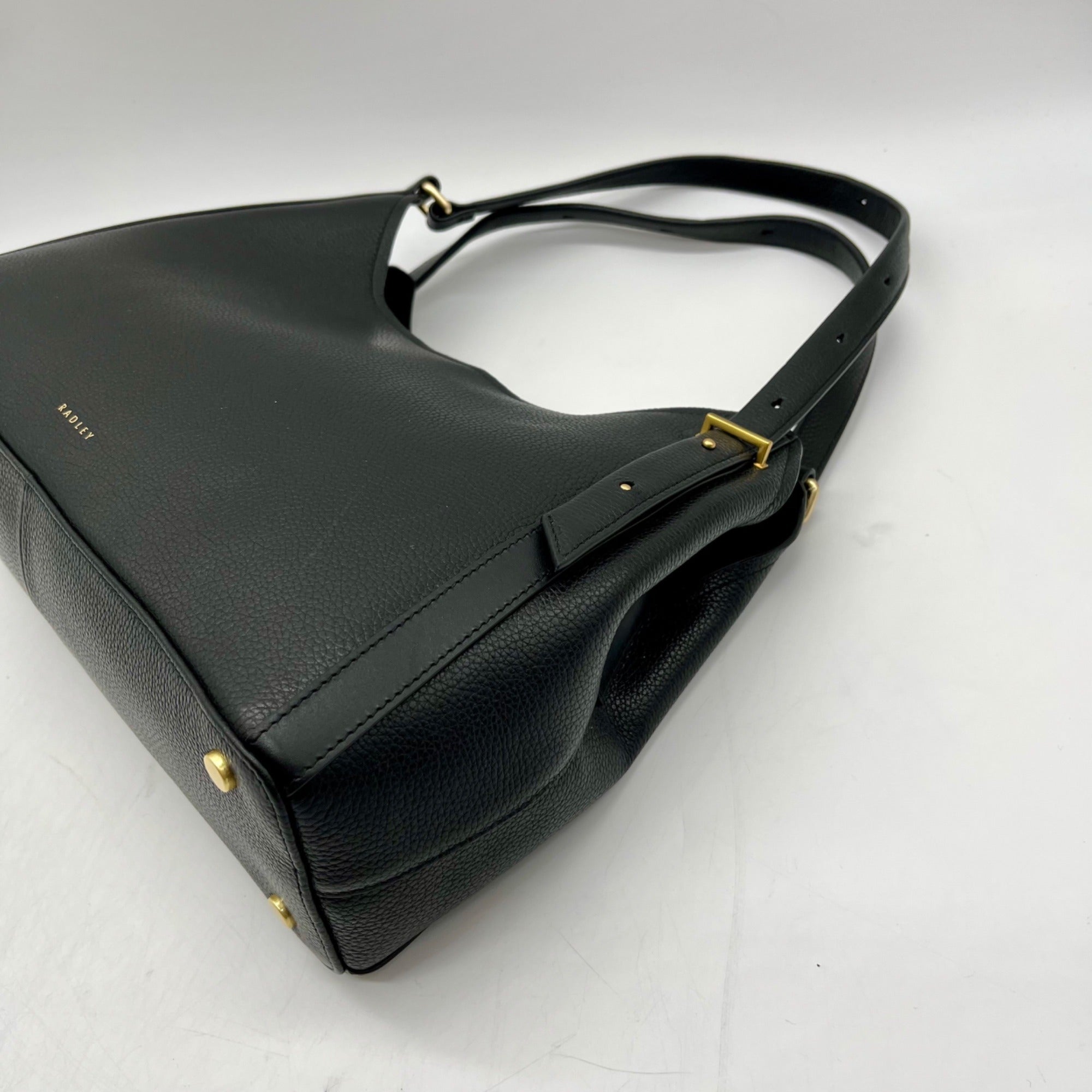 Giani Bernini Black Pebble Leather Tulip Large Tote
