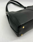 Giani Bernini Black Pebble Leather Tulip Large Tote
