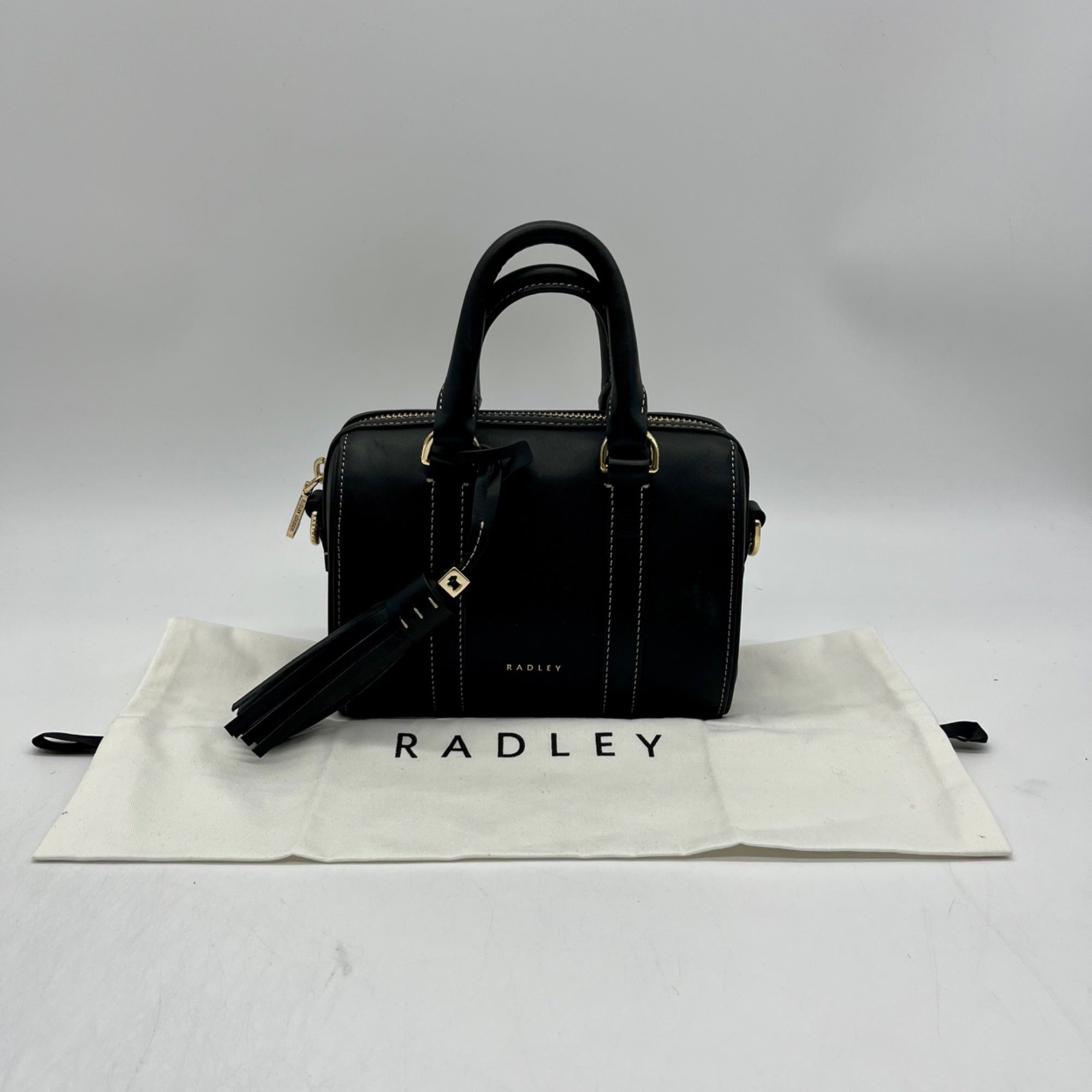 Radley London Black Leather Mini Satchel Bag