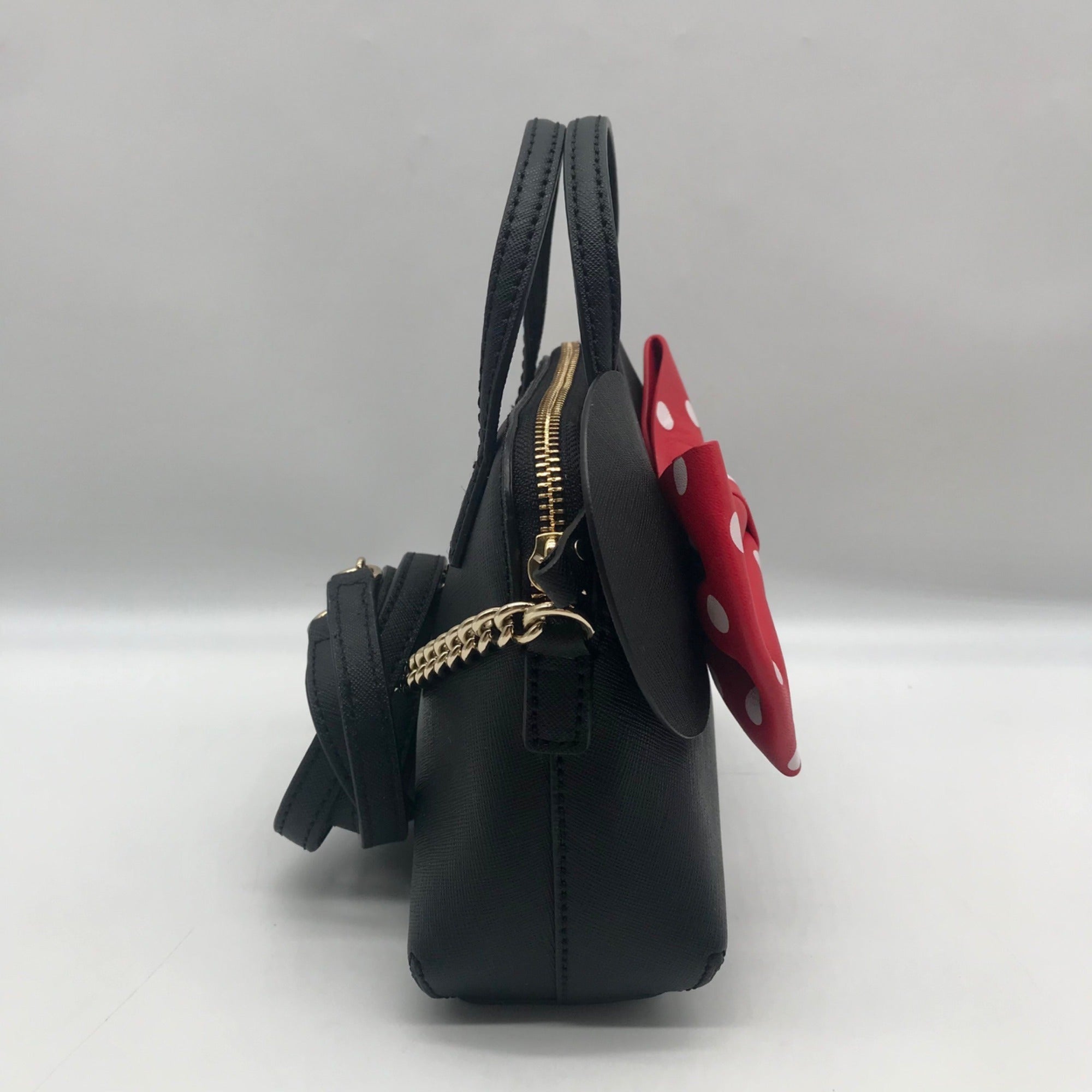 Kate Spade Black Saffiano Leather Minnie Mouse Crossbody Bag