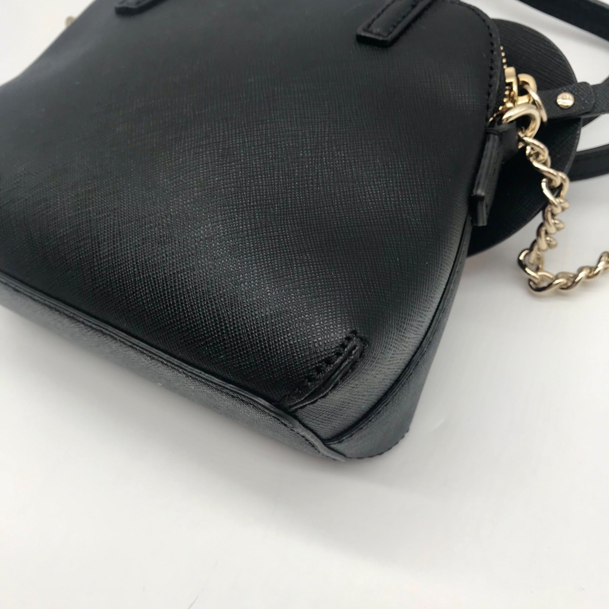 Kate Spade Black Saffiano Leather Minnie Mouse Crossbody Bag