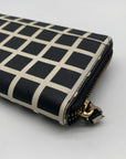 Kate Spade Black & White Saffiano Leather Neda Laurel Way Wallet
