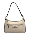 Kate Spade Beige And Brown Pebbled Leather Convertible Husdson Shoulder Bag