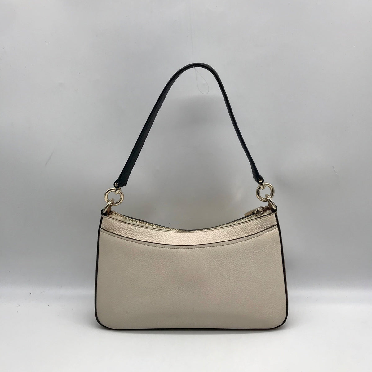Kate Spade Beige And Brown Pebbled Leather Convertible Husdson Shoulder Bag