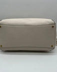 Donna Karan Ivory Pebbled Leather Slouchy Shoulder Bag