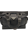 The Real McCoy Grey Pebbled Leather Western Style Tote Bag