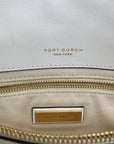 Tory Burch Ivory Leather Kira Chevron Convertible Shoulder Bag