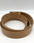 Ferragamo Women's Beige Leather Gancini Leather Belt