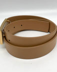 Ferragamo Women's Beige Leather Gancini Leather Belt