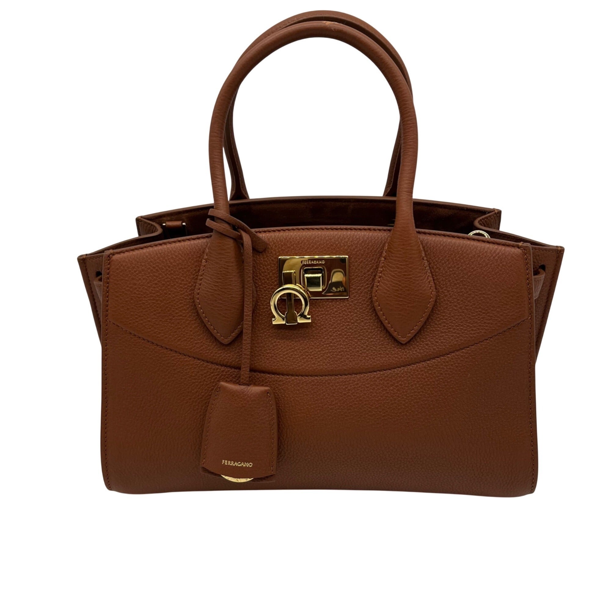 Salvatore Ferragamo The New Studio Brown Leather Shoulder Bag