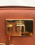 Salvatore Ferragamo The New Studio Brown Leather Shoulder Bag