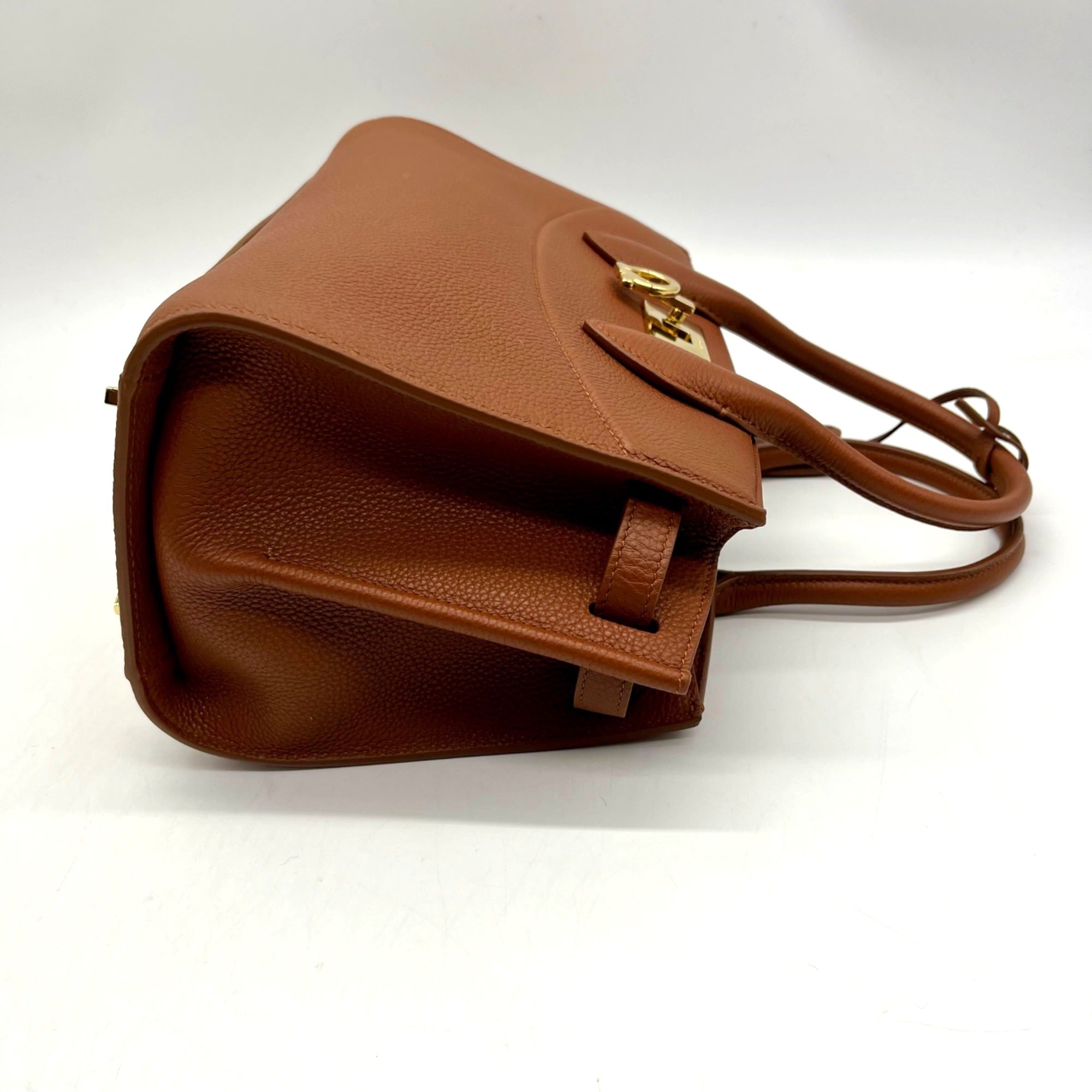 Salvatore Ferragamo The New Studio Brown Leather Shoulder Bag