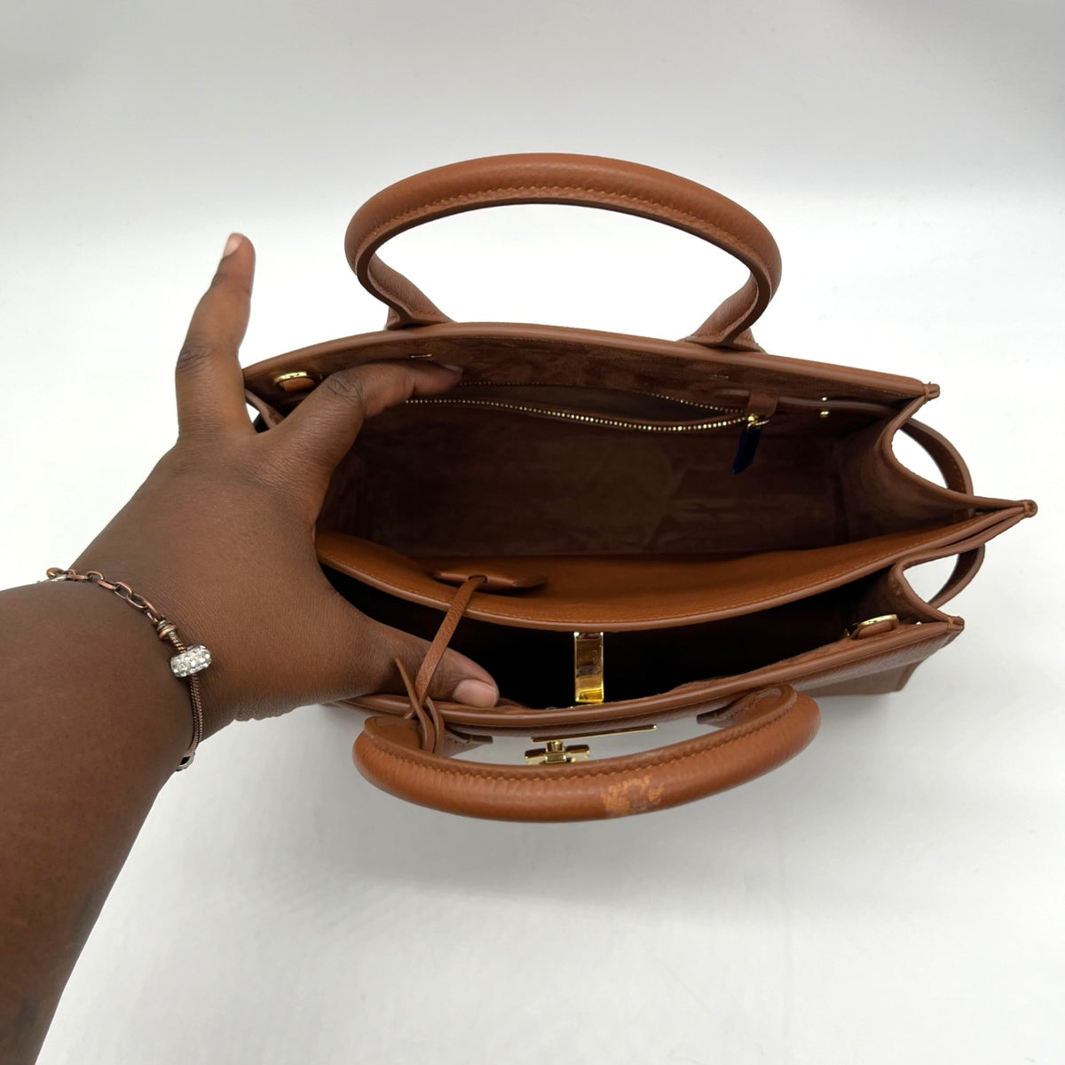 Salvatore Ferragamo The New Studio Brown Leather Shoulder Bag
