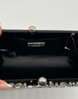 I.N.C. International Concepts Black East West Embellished Minaudiere Convertible Clutch