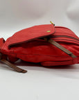 Fossil Red Leather Morgan Traveler Tote Bag