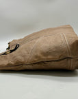 Juicy Couture Beige Faux Leather Tote Bag