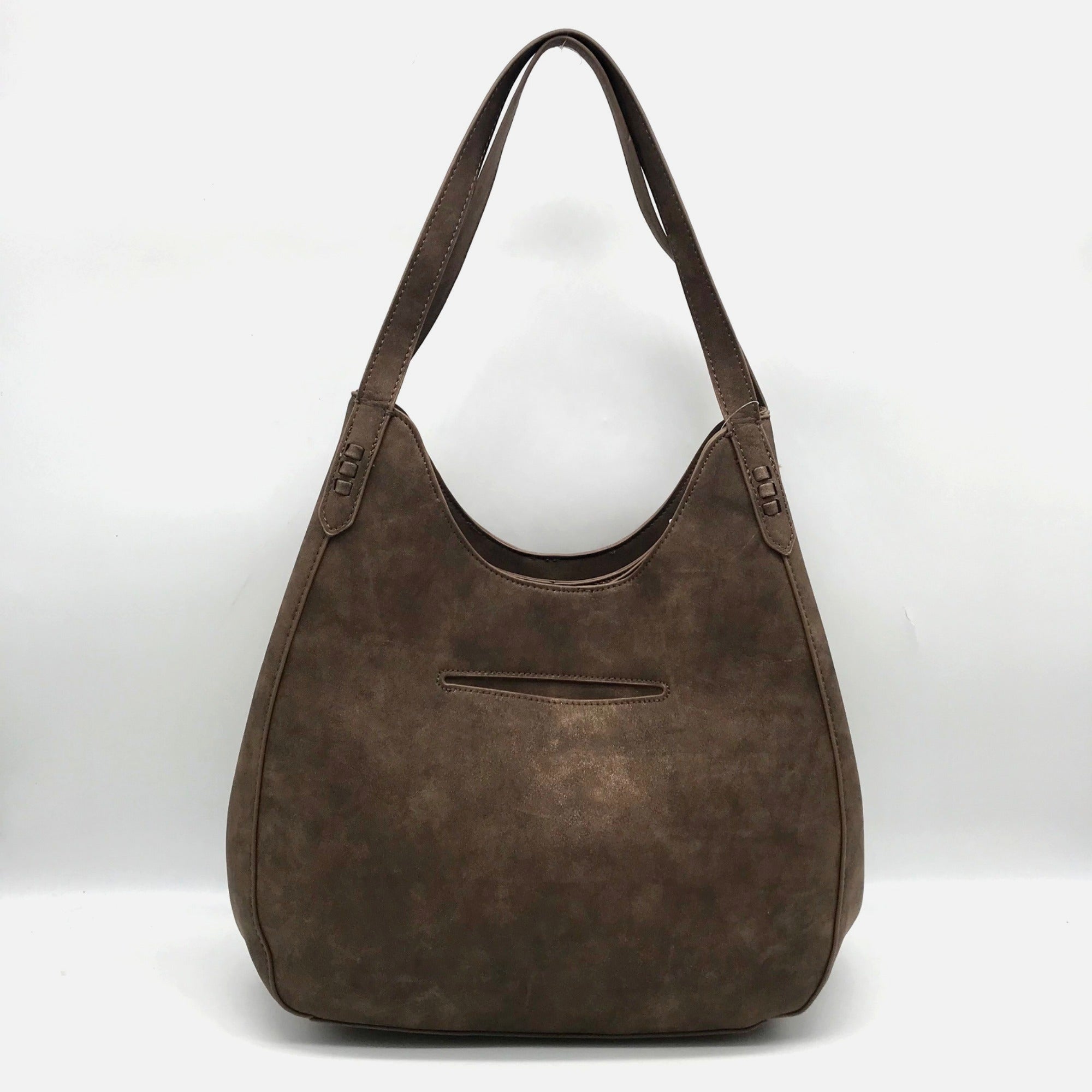 Style &amp; Co Chocolate Whip-Stitch Soft 4-Poster Tote