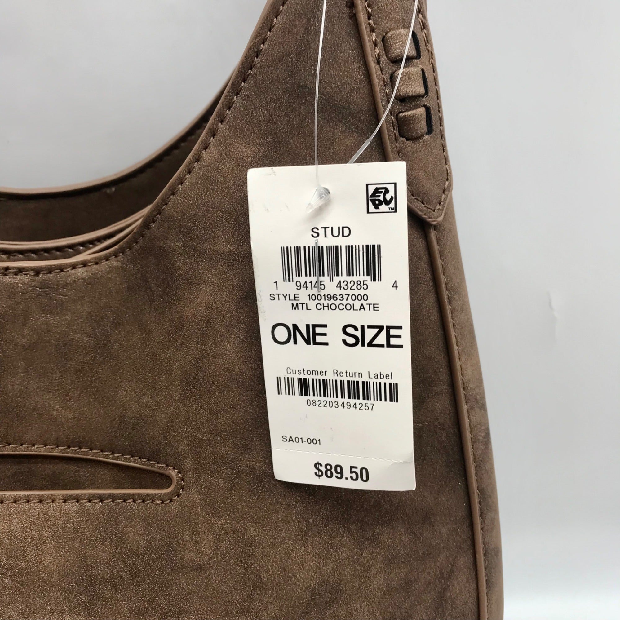 Style &amp; Co Chocolate Whip-Stitch Soft 4-Poster Tote