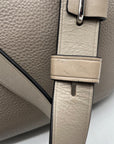 Unbranded Gray Pebbled Leather Crossbody Bag