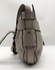 Unbranded Gray Pebbled Leather Crossbody Bag