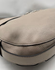 Unbranded Gray Pebbled Leather Crossbody Bag