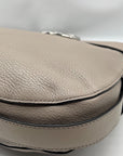 Unbranded Gray Pebbled Leather Crossbody Bag