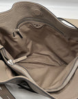 Unbranded Gray Pebbled Leather Crossbody Bag