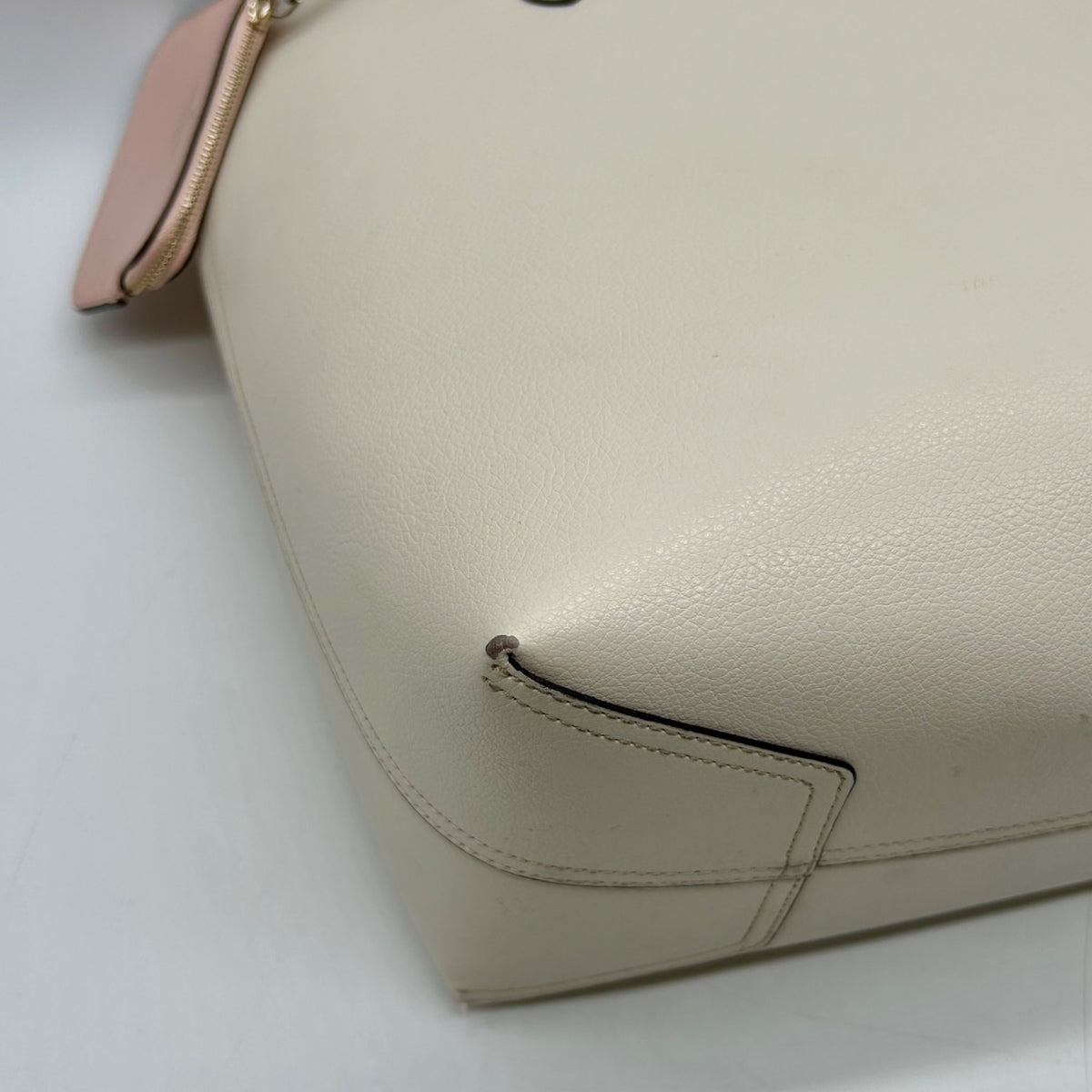 Kate Spade Ivory Pebbled Leather Reversible Tote