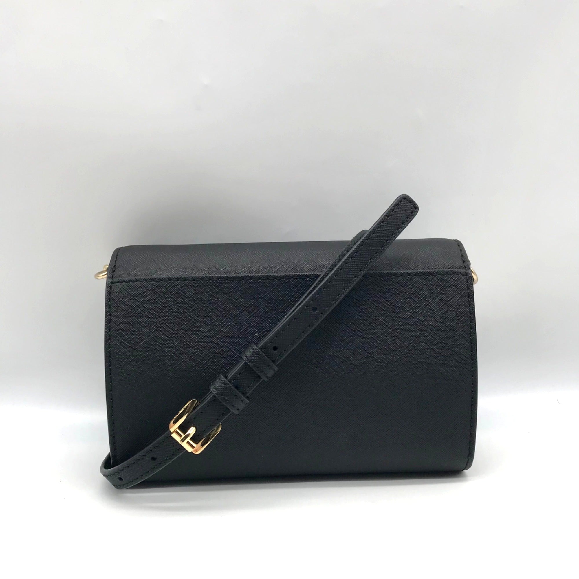 Michael Kors Black Saffiano Leather Jet Set Smartphone Crossbody