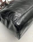 Giani Bernini Black And Brown Faux Leather Satchel Handbag