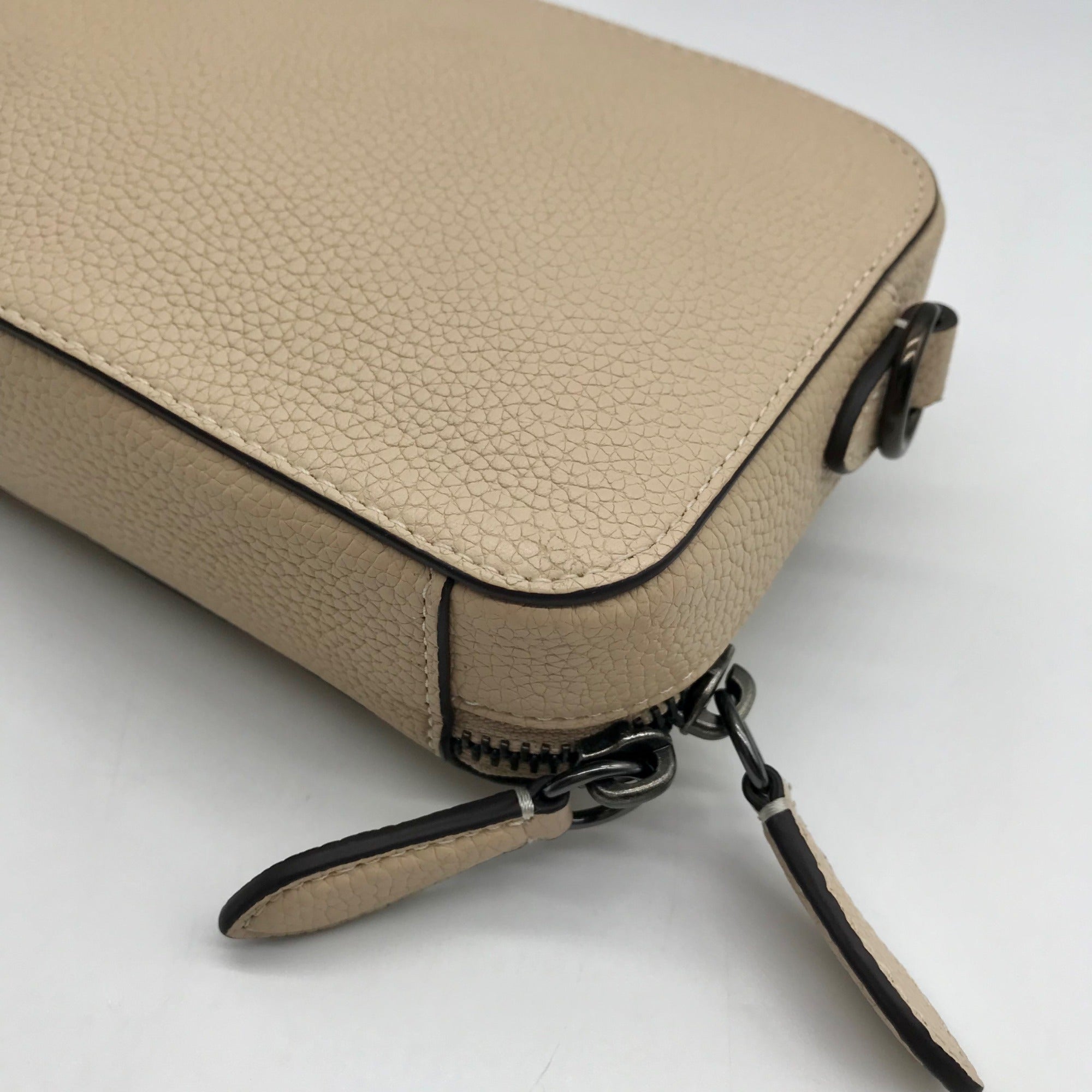Coach  Ivory Pebbled Leather Charter Slim Crossbody Bag CC070