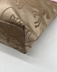 Coach Khaki And Pink Horse & Carriage Canvas Tote F14482