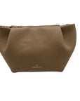 La Portegna Taupe Leather Marta Wristlet