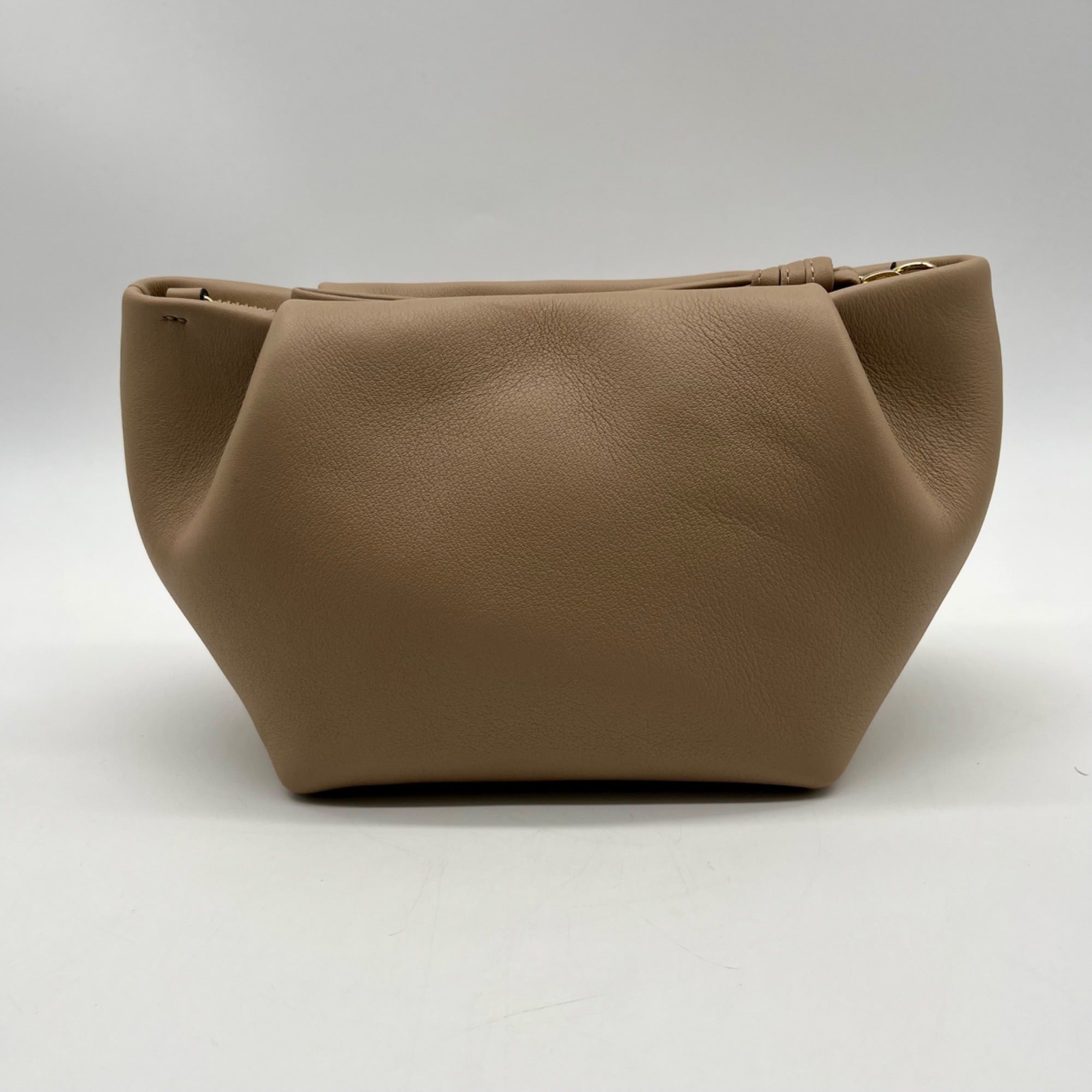 La Portegna Taupe Leather Marta Wristlet