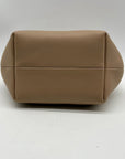 La Portegna Taupe Leather Marta Wristlet